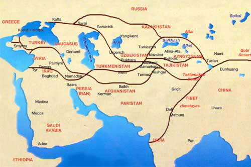 New Silk Road map