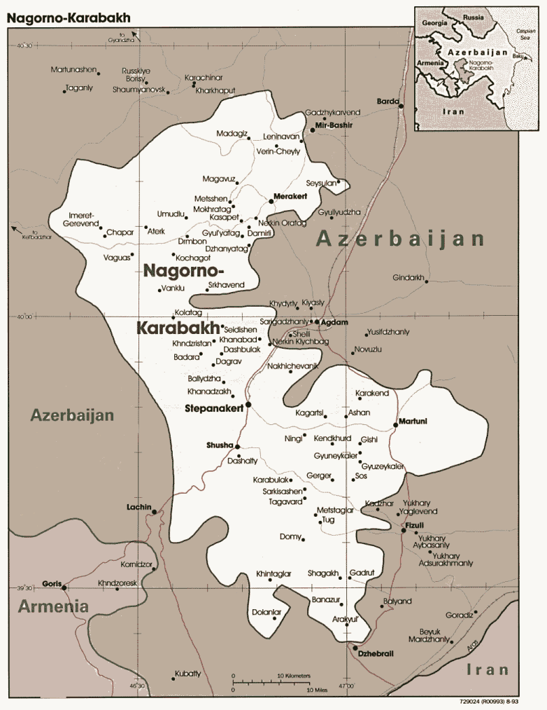 nagorno karabakh map
