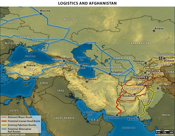Afganistan map logistic